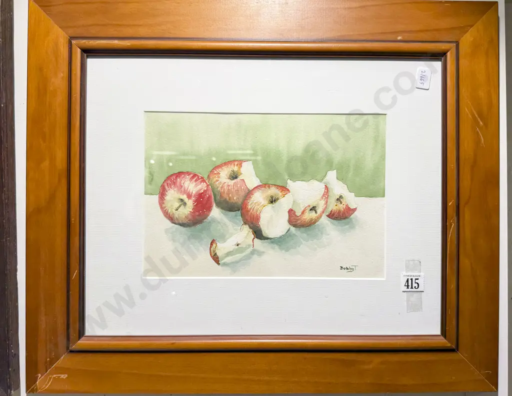 Bobby T - Still Life of Apples - Watercolour Image 1++