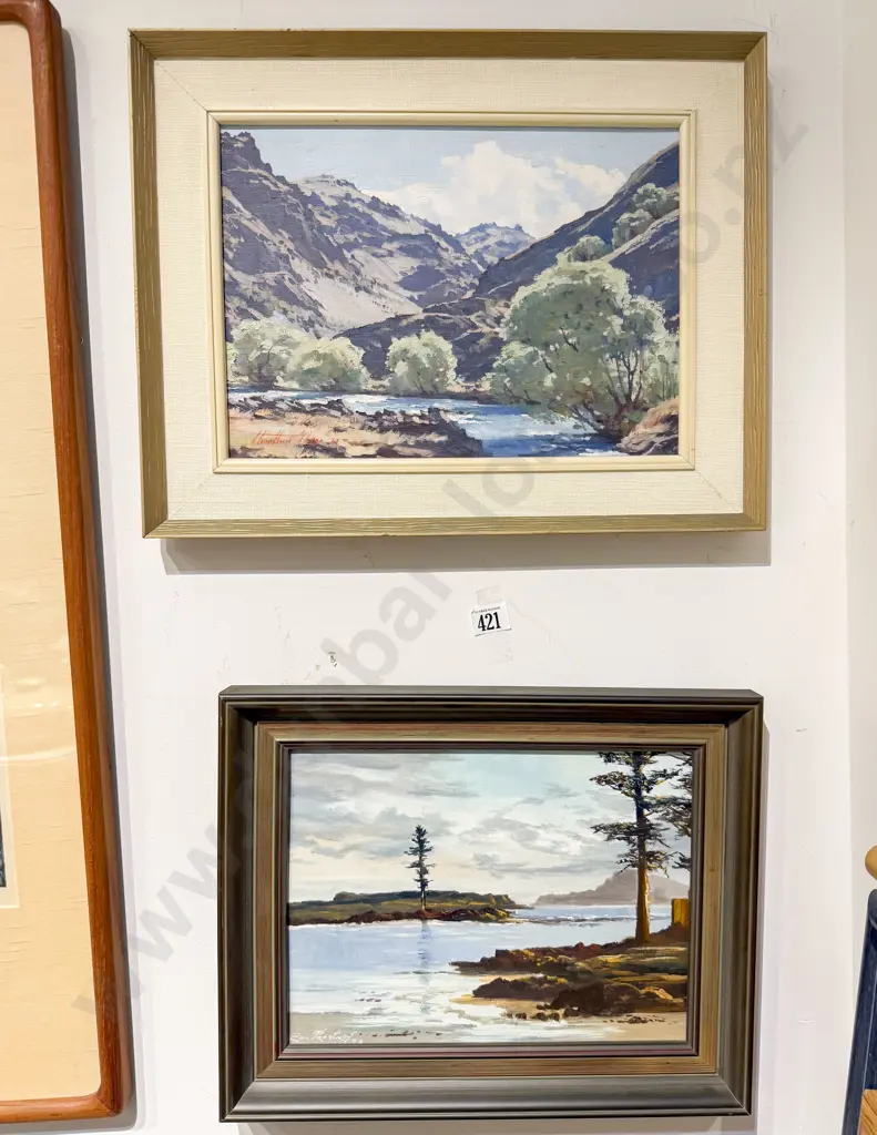 Ron Prestney - NZ Landscape - Oil on Board & Other Similar Example Image 1++