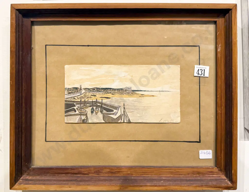 L. Fulton - Harbour Scene - Watercolour Image 1++