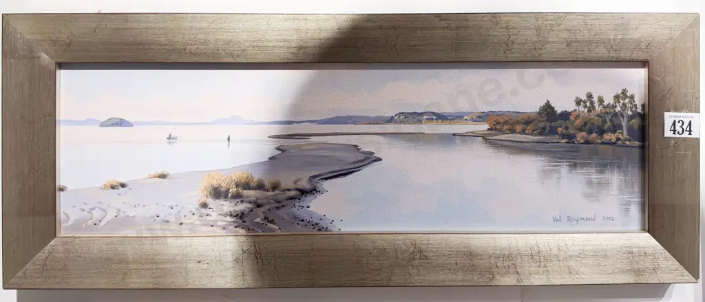 Val Raymond - Harbour Scene - Oil on Board Image 1++
