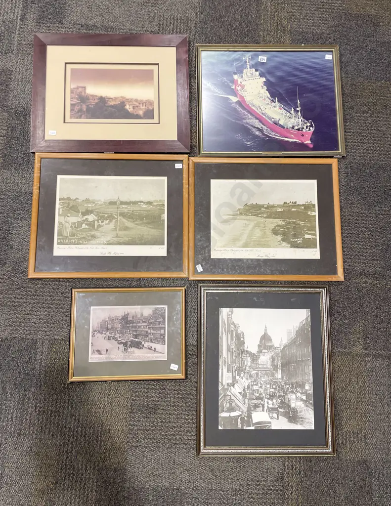 Five Assorted Vintage Framed Photographs Image 1++