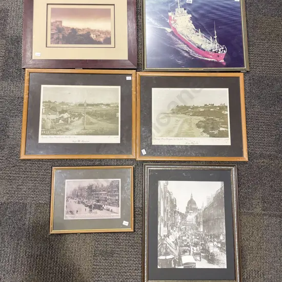 Five Assorted Vintage Framed Photographs