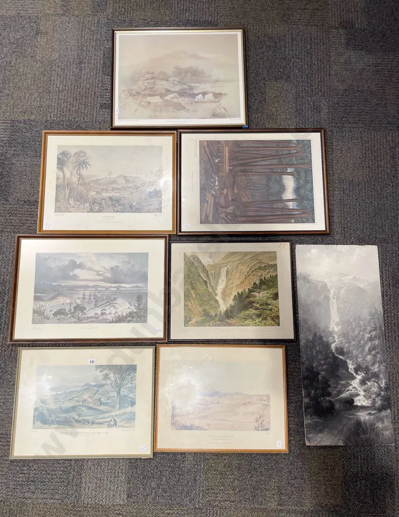 Seven Assorted Early NZ Prints Image 1++