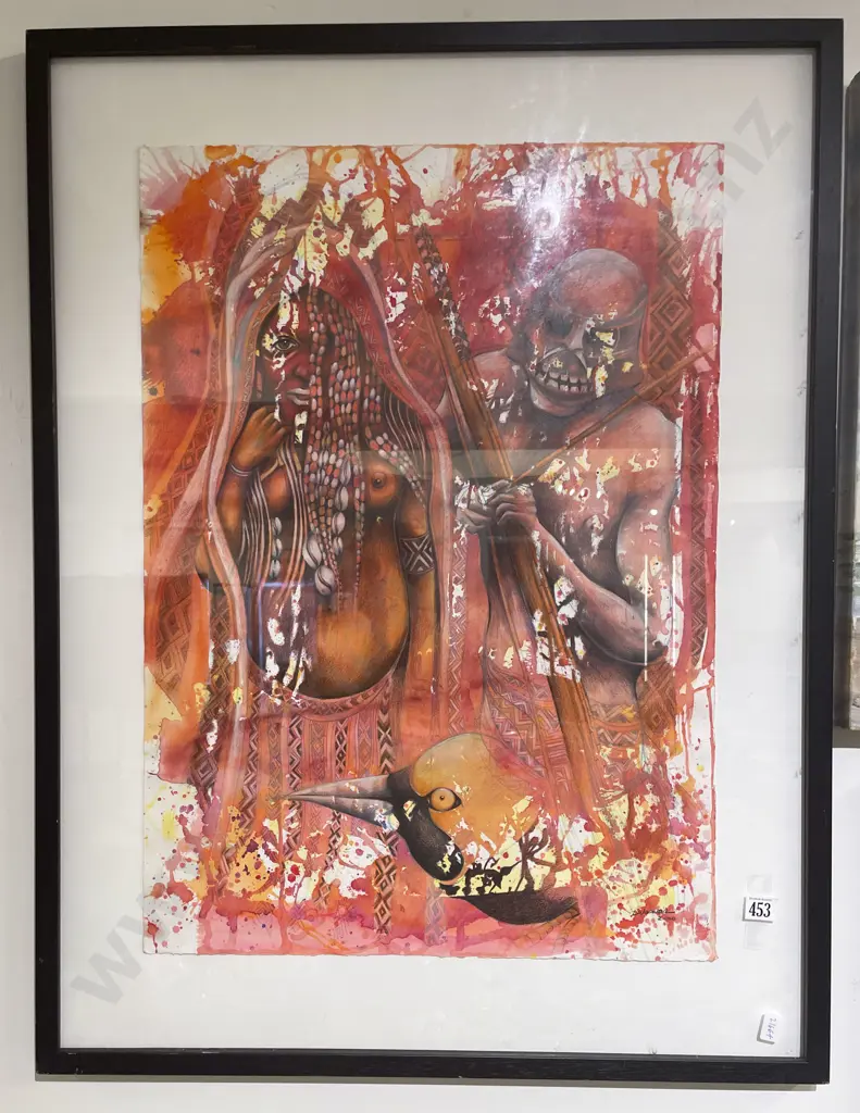 D. Waswan - Untitled - Mixed Media on Paper Image 1++