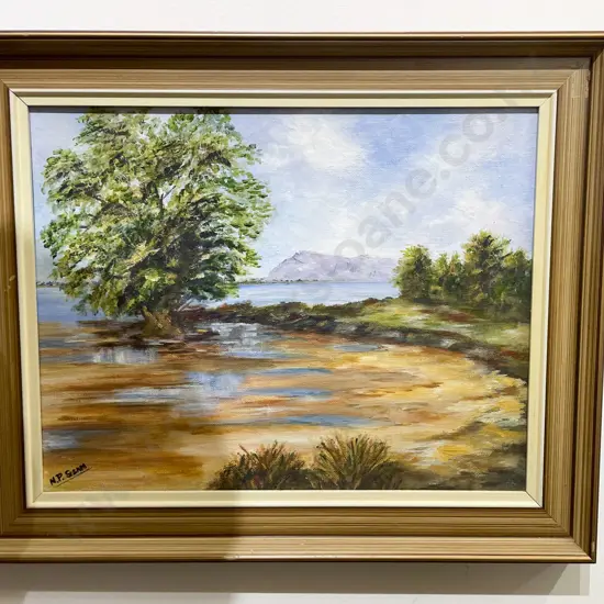 N. P. Sisam - Landscape - Oil on Board