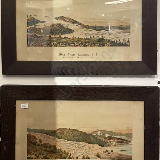 After A. D. Willis - Pink & White Terraces - Reproduction Prints (2) - A/F