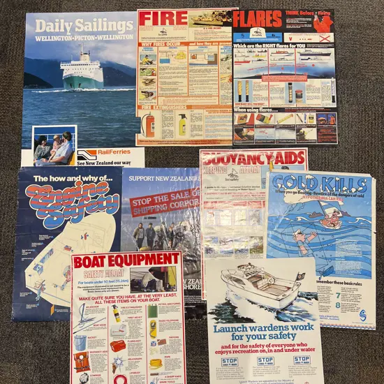 Assorted Vintage NZ Nautical Interest Posters