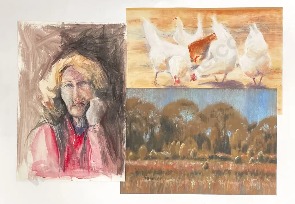 Les Finch (1940 - 2020) - Untitled Pastels (3) (Unframed) Image 1++