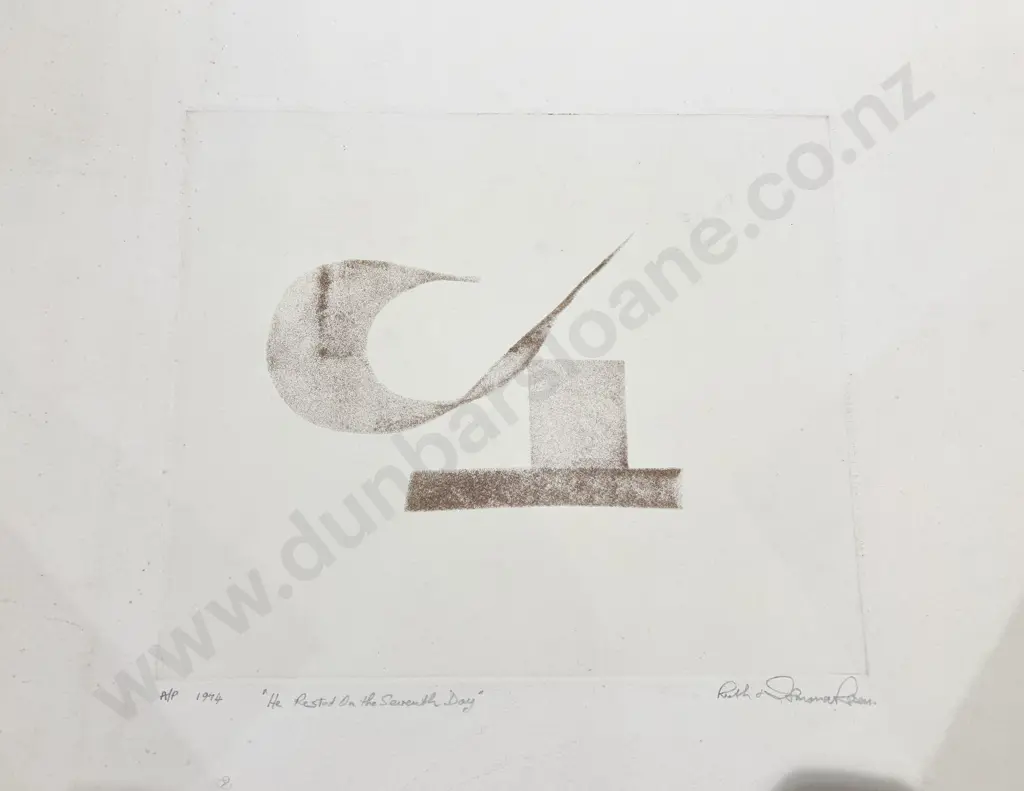 Unknown Artist - "He Rested on the Seventh Day" - Unframed Ltd Ed Print Image 1++