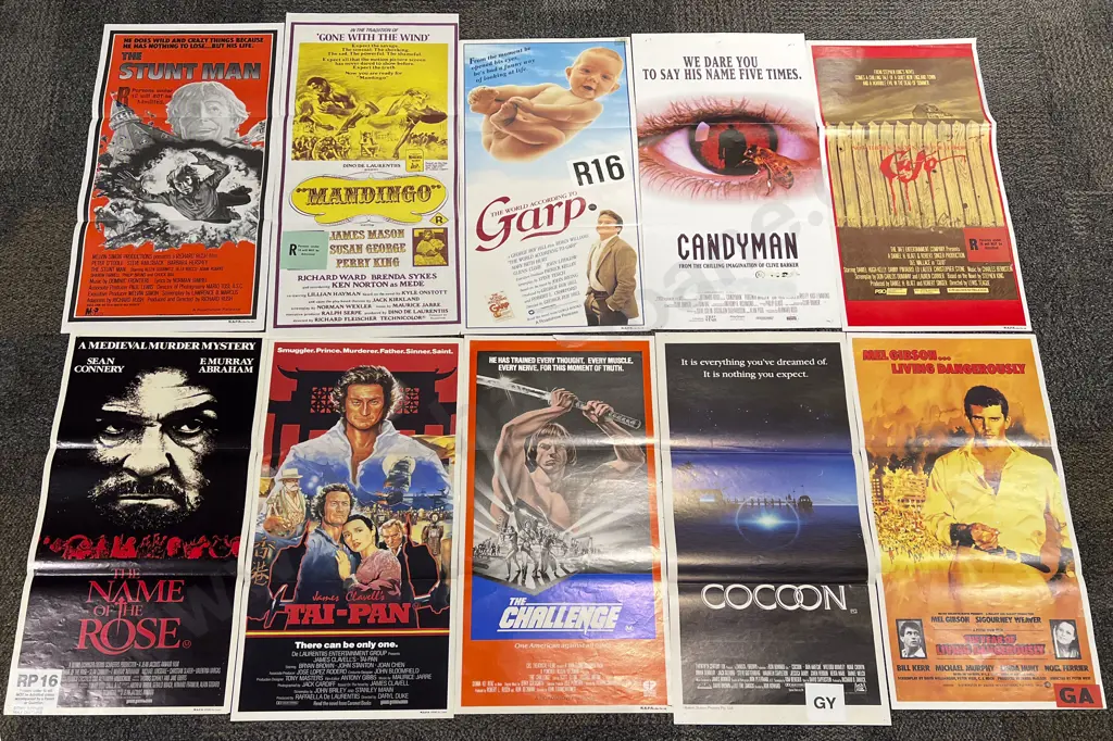 Ten Vintage Unframed Movie Posters Image 1++