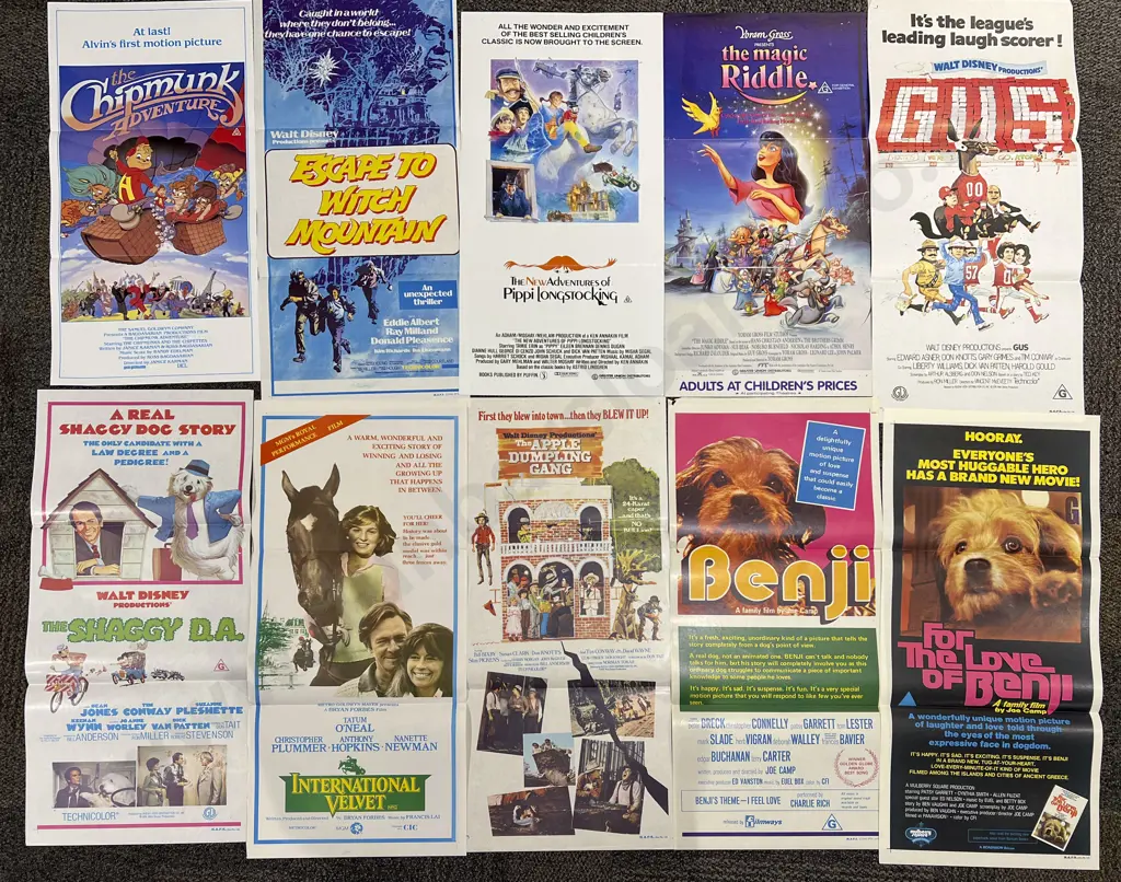 Ten Vintage Unframed Movie Posters Image 1++