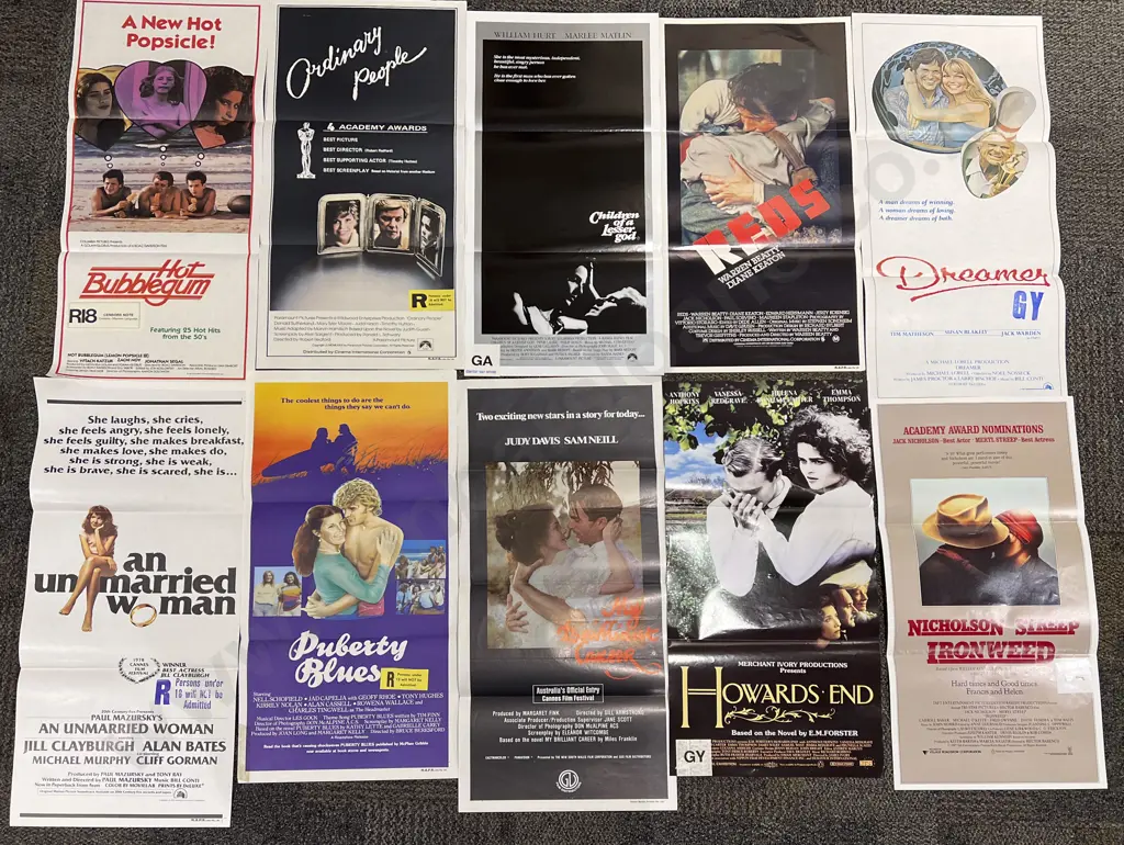 Ten Vintage Unframed Movie Posters Image 1++