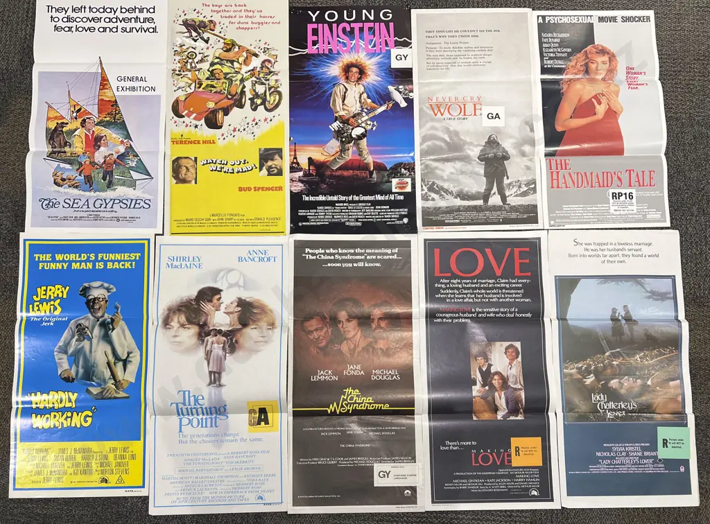 Ten Vintage Unframed Movie Posters Image 1++