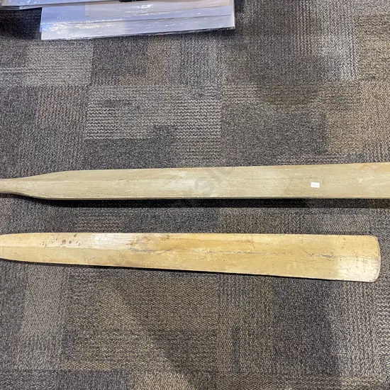 Two Large Wooden Antique Oars