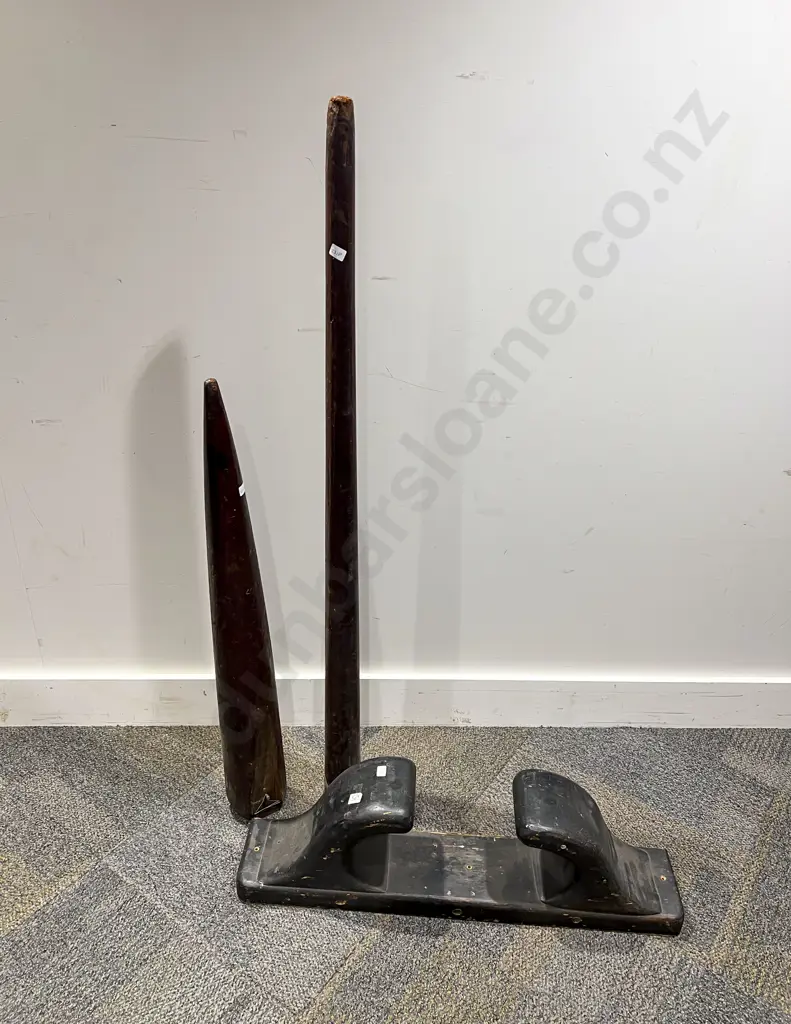 Vintage Shipping Cleat & Two Wooden Very Large Marlin Spikes Image 1++