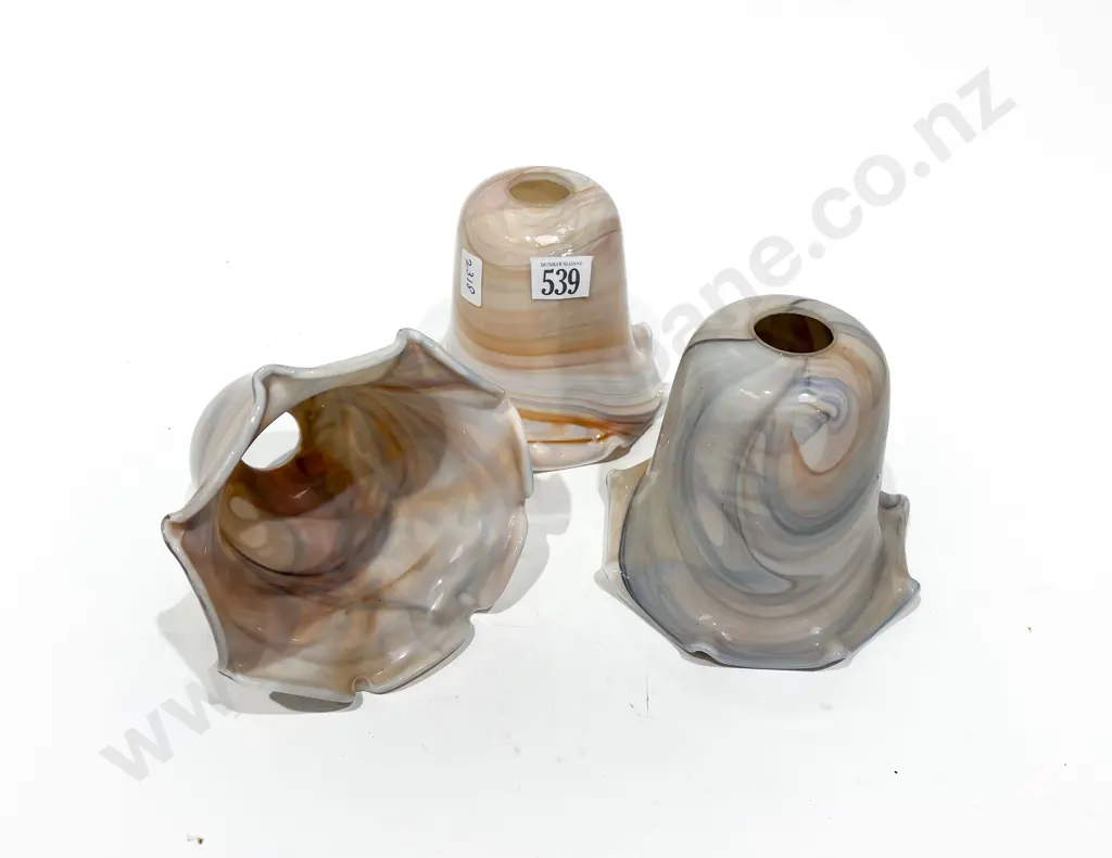 Three Italian Glass Lightshades Image 1++