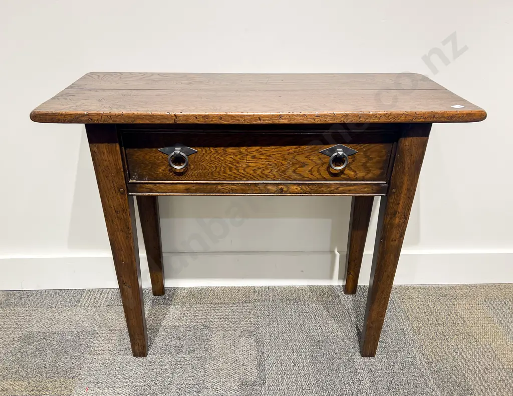 Modern Elm Single Drawer Side Table Image 1++
