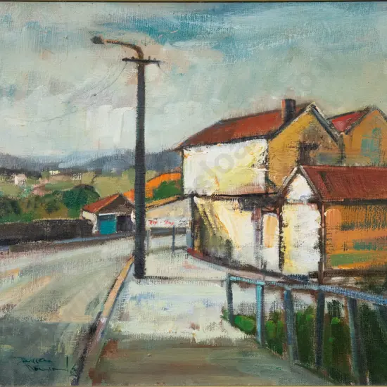 Russell Hollings (b 1948) - The Corner Dairy