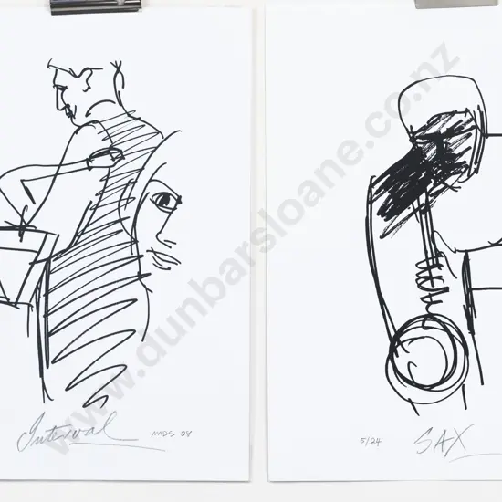 Michael Smither (b 1939) - Sax & Other (2) (unframed)