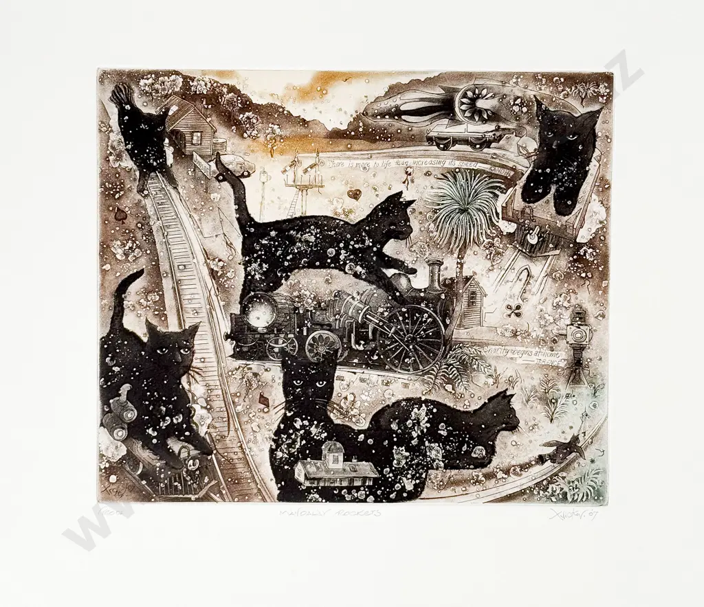 Gary Tricker (1938 - 2021) - Mandalay Rockets (unframed) Image 1++