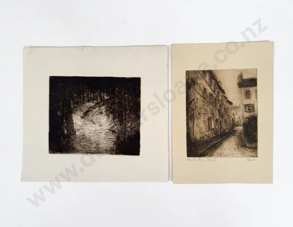 Sam Cairncross (1913 - 76) - Rue Des Prés (Paris) & Other (2) (unframed) Image 1++