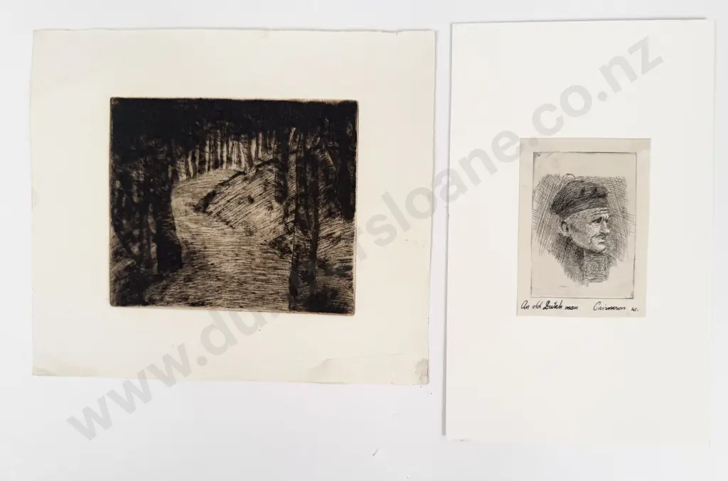 Sam Cairncross (1913 - 76) - An Old Dutch Man & Other (2) (unframed) Image 1++