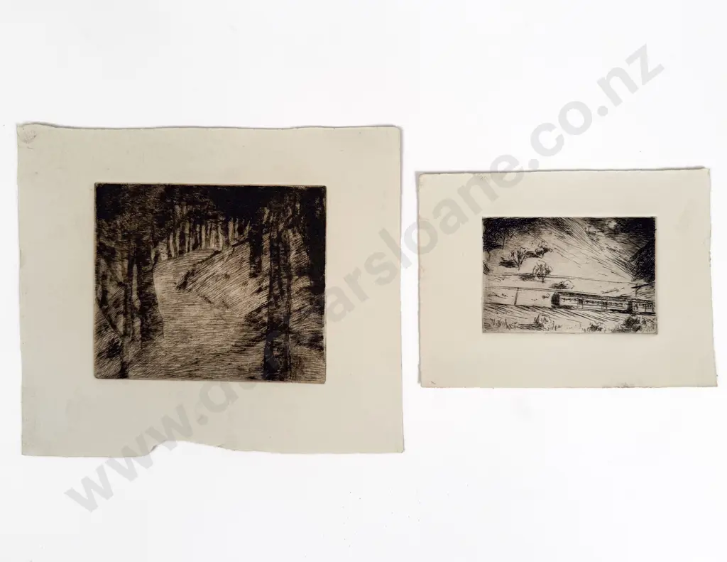 Sam Cairncross (1913 - 76) - Railway Study & Other (2) (unframed) Image 1++