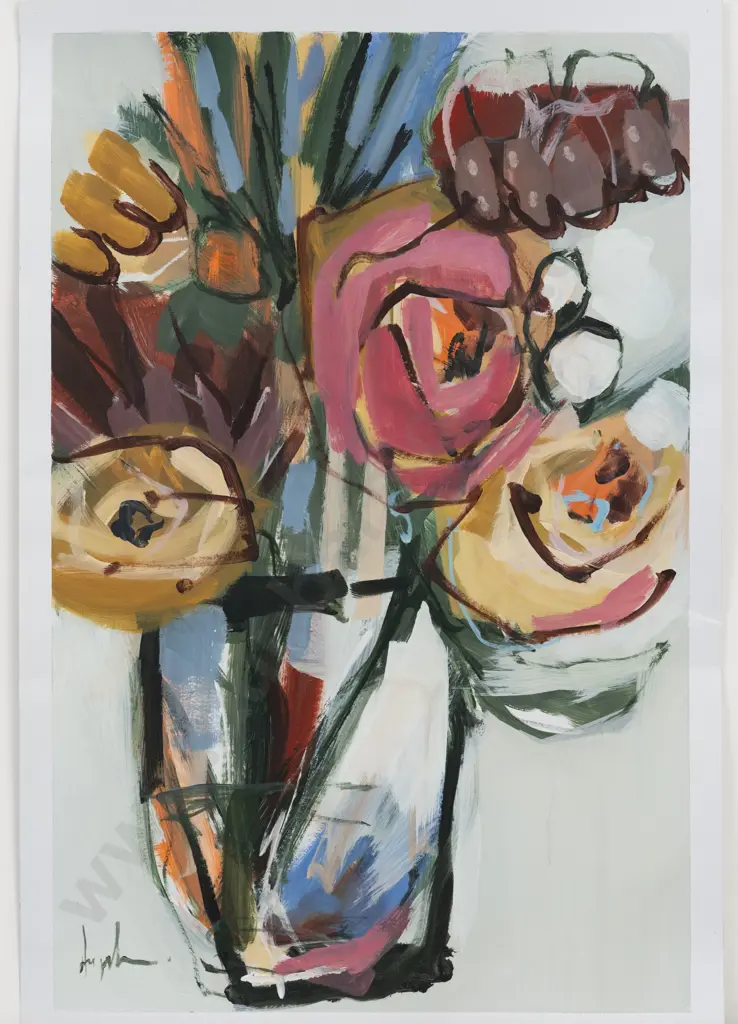 Angela Maritz - Vases On Paper Series III (unframed) Image 1++