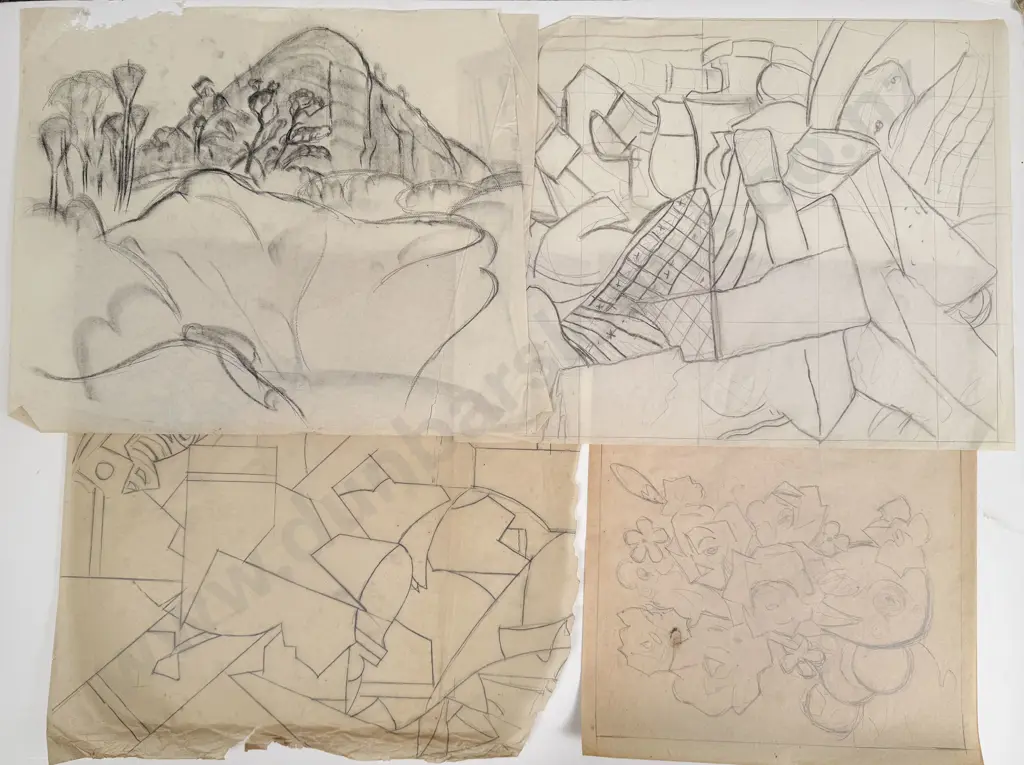 John Weeks (1888 - 1965) - 13 Sketchbook Studies (unframed) Image 1++