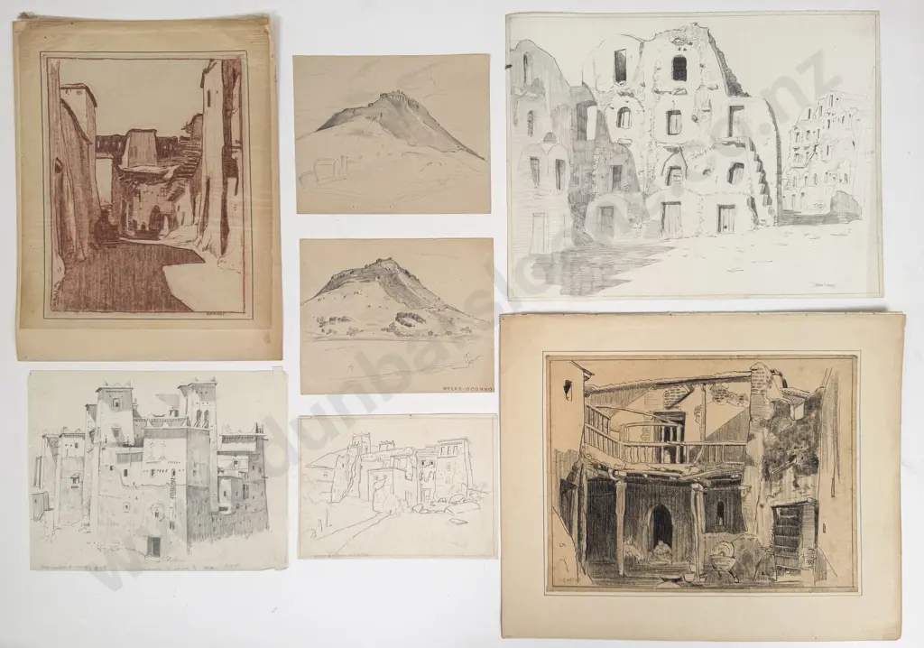 John Weeks (1888 - 1965) - Ten Sketchbook Studies (unframed) Image 1++
