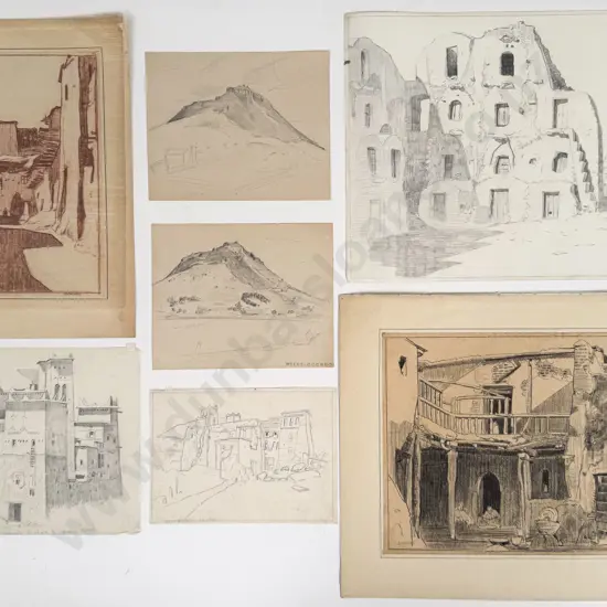 John Weeks (1888 - 1965) - Ten Sketchbook Studies (unframed)