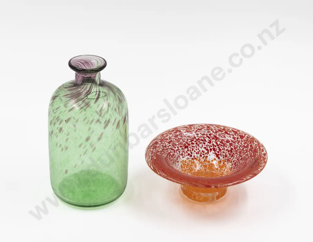 Hoglund Footed Bowl & Bottle Vase Image 1++