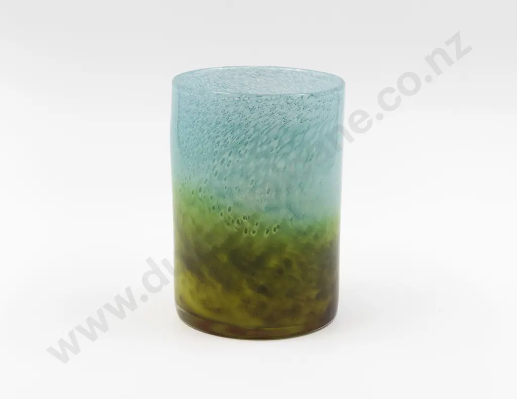 John Ovar Lake (Swedish) Studio Glass Cylindrical Vase Image 1++
