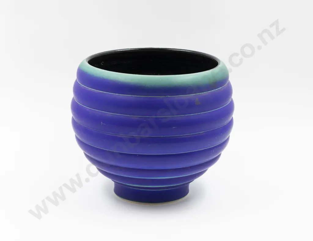 Peter Collis Footed Grooved Vase Image 1++