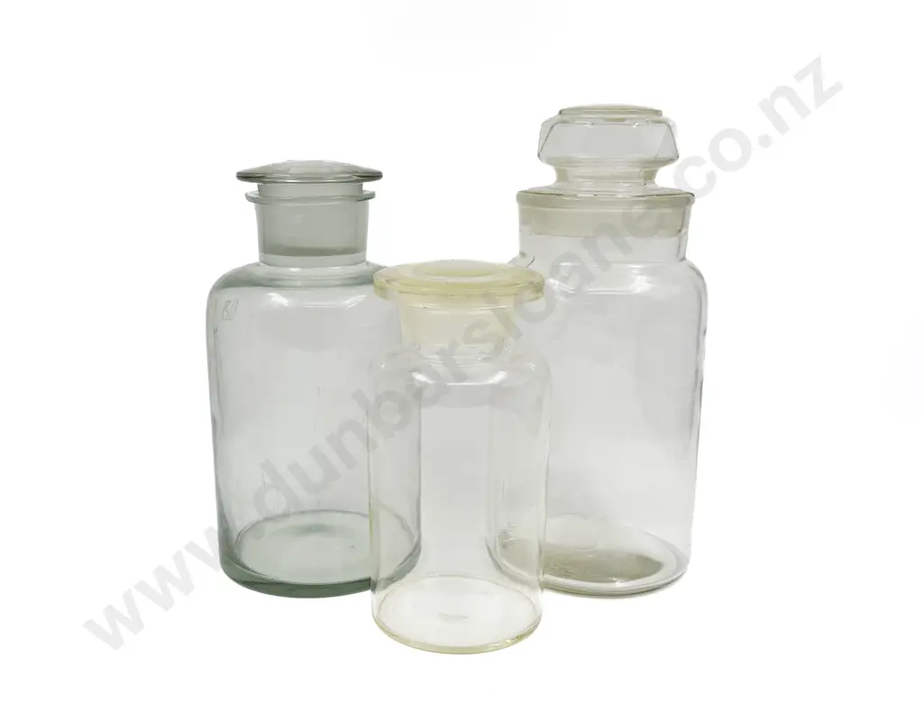 Three Assorted Chemist Bottles Image 1++