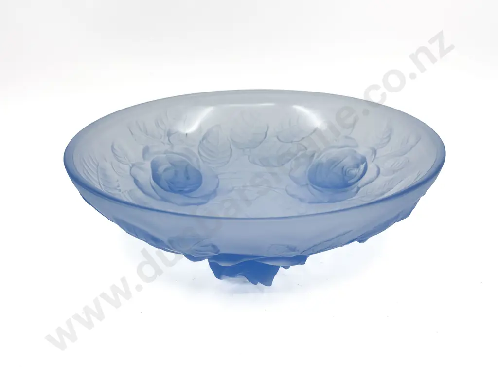 Vintage Jobling Pressed Glass Large Table Bowl with Roses Image 1++