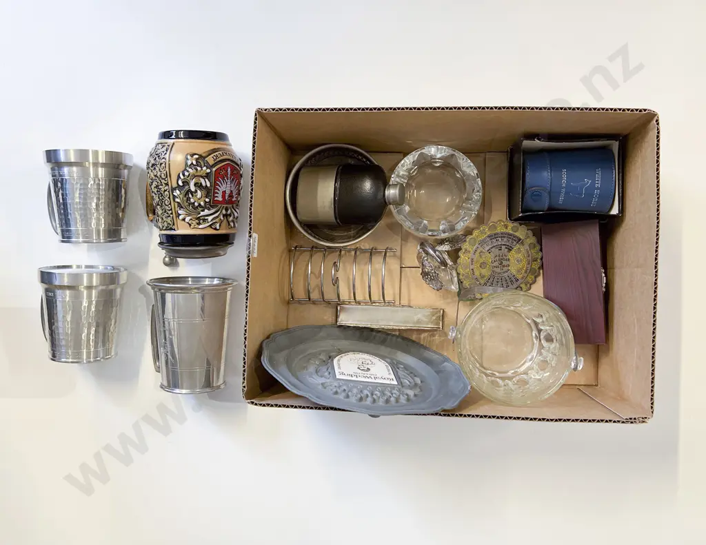 Quantity of Assorted Pewter Steins & Assorted Drinking Paraphenalia Image 1++