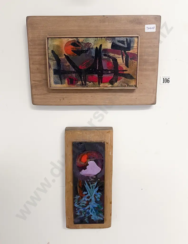 Two Pottery Wall Hangings Image 1++