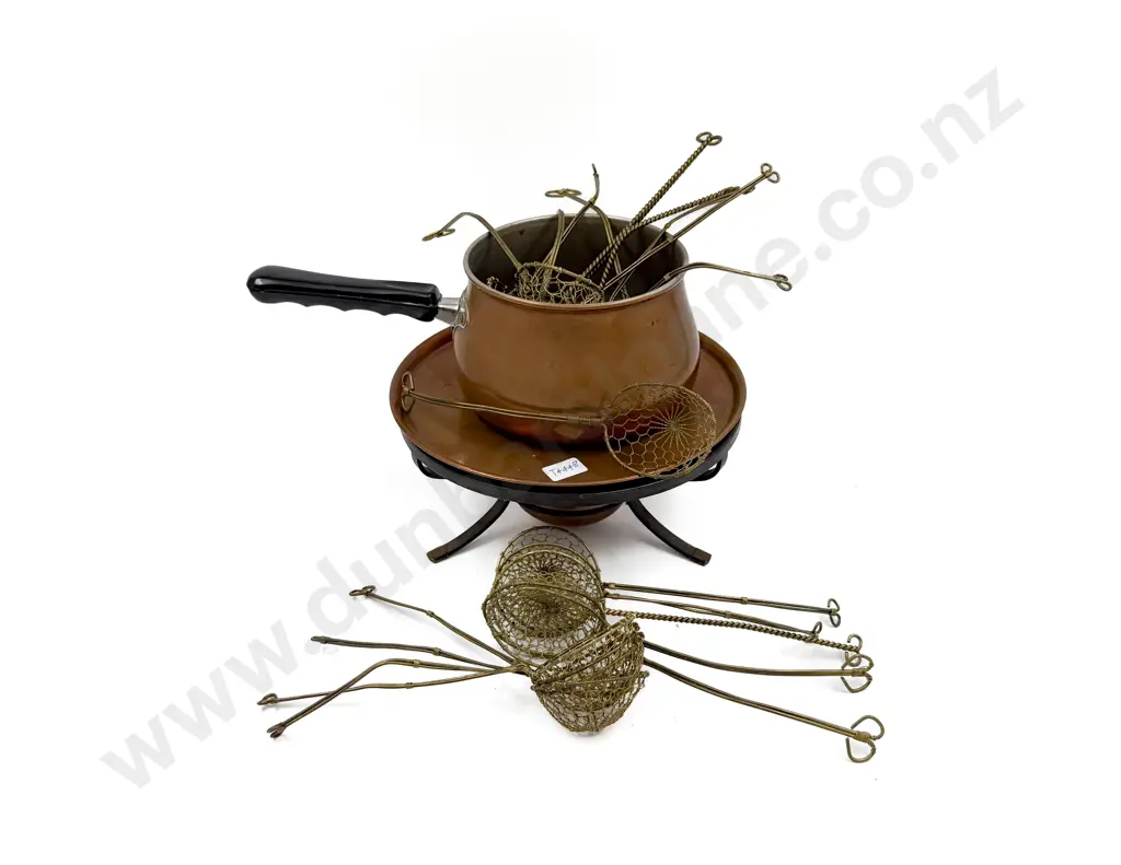 Copper Part Fondue Set Image 1++