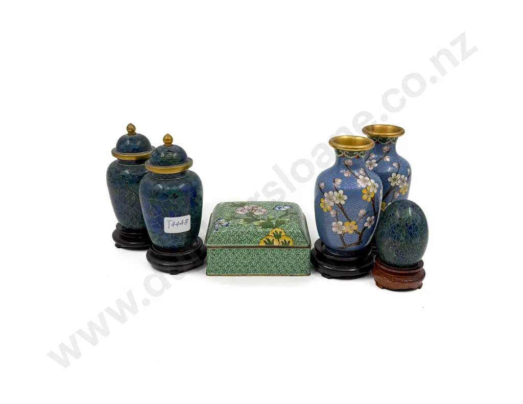 Six Pieces of Assorted Cloisonne Image 1++