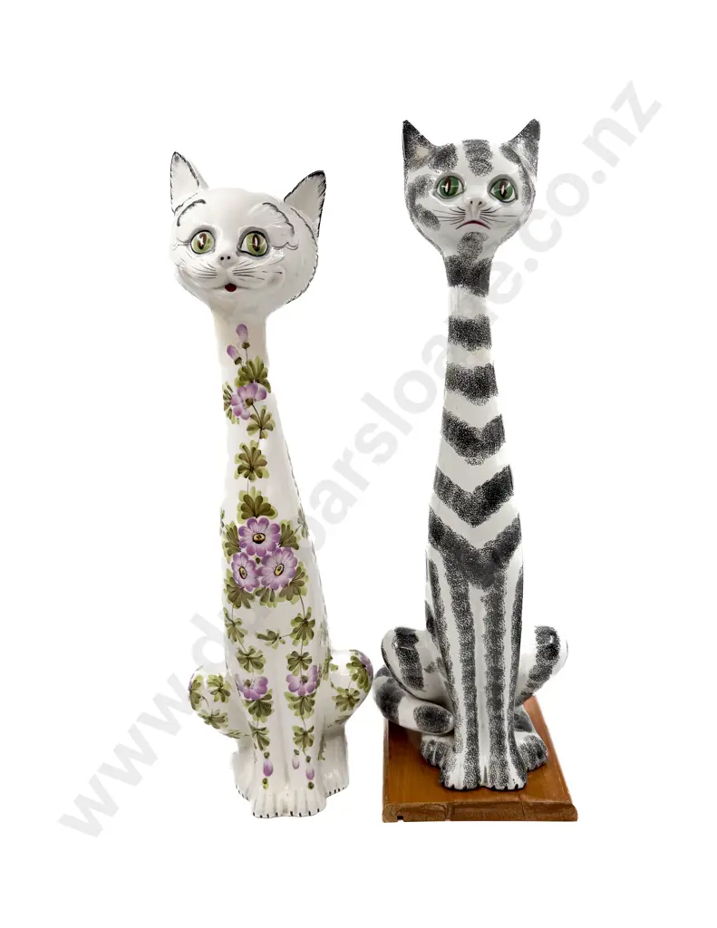 Two Large Ceramic Cat Ornaments Image 1++