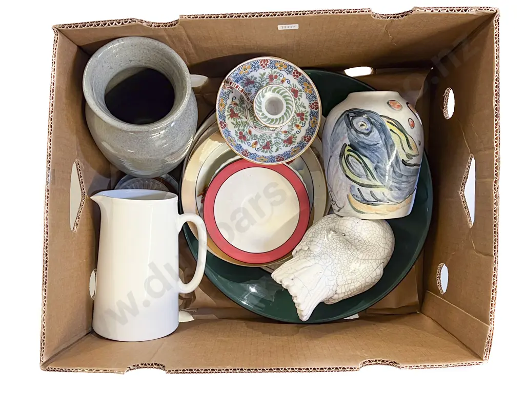 Crackle Glaze Dove Ornament & Assorted Pottery & China Image 1++