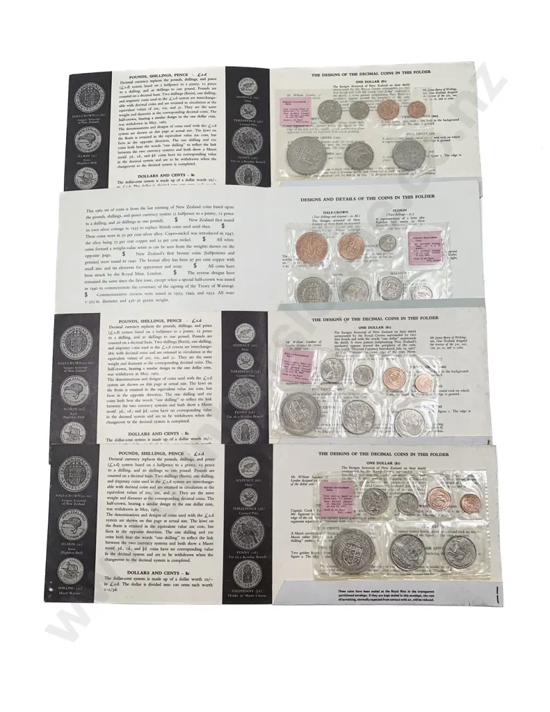 NZ Souvenir Decimal Coin Packs x4 Image 1++