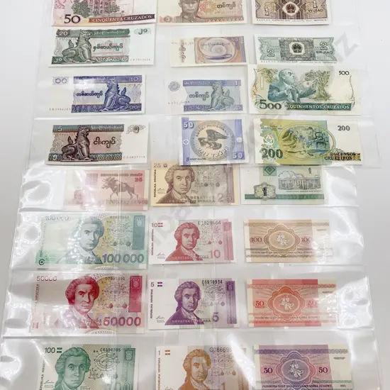 Collection World Vintage and Modern Bank Notes with Chinese Old Coins Pack