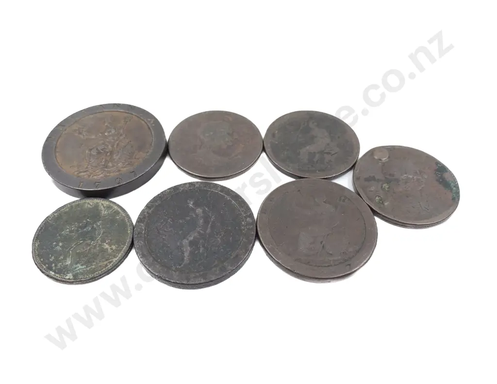 UK 1797 Cartwheel Penny and other copper coinage (7) Image 1++