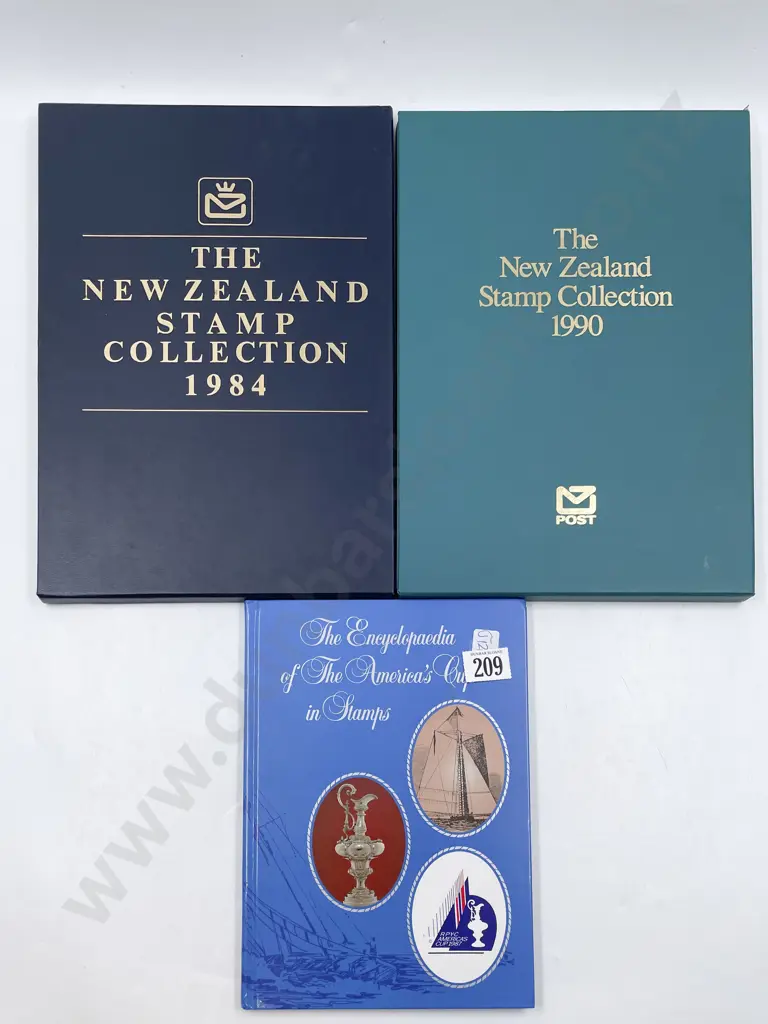 Encyclopedia of America's Cup in Stamps with NZ Stamp Collection 1984 1990 Image 1++