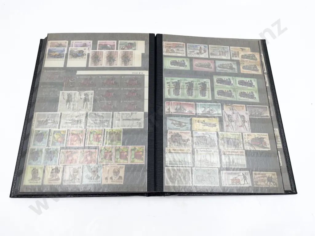 NZ Stock Book Album with Some Early & Decimal Blocks Image 1++