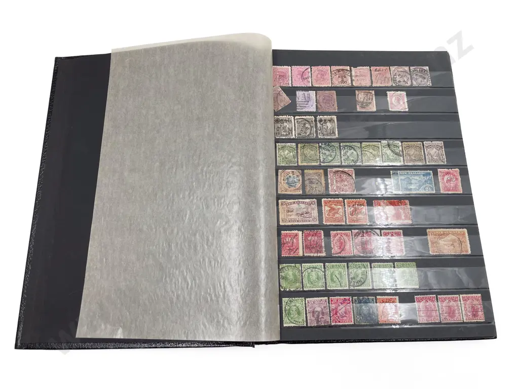 NZ Stock Book Album with Some Early & Decimal Blocks Image 1++