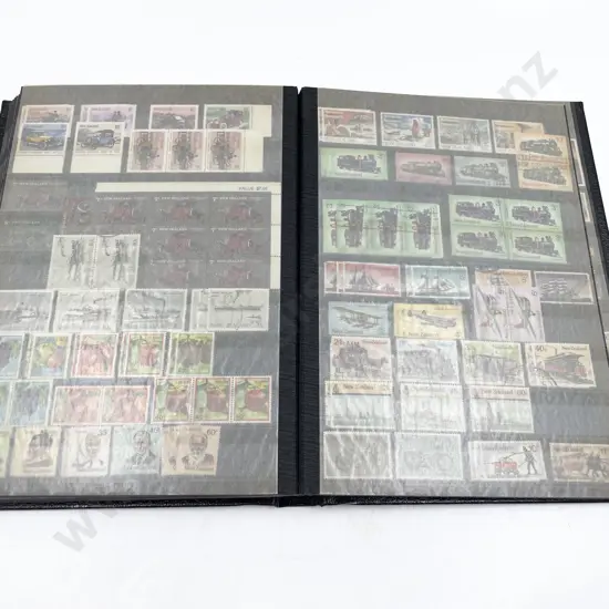 NZ Stock Book Album with Some Early & Decimal Blocks