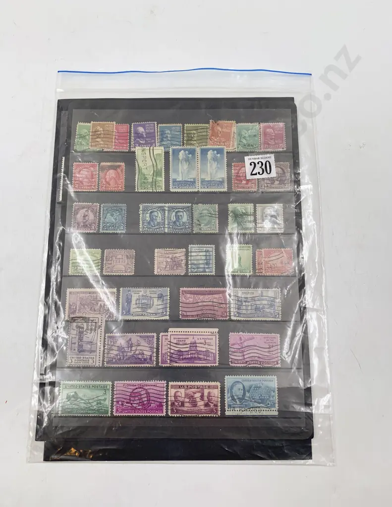 Four United States Stock Book Album Pages Image 1++
